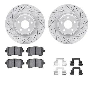 R1 Concepts WBUH1-73058 Brake Rotors - Carbon Coated - D/S W/ Optimum Oe Pads & Hdw